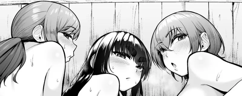 Thumbnail LF Mono Source: 3girls, Looking Back, Thick Eyebrows, Ponytail