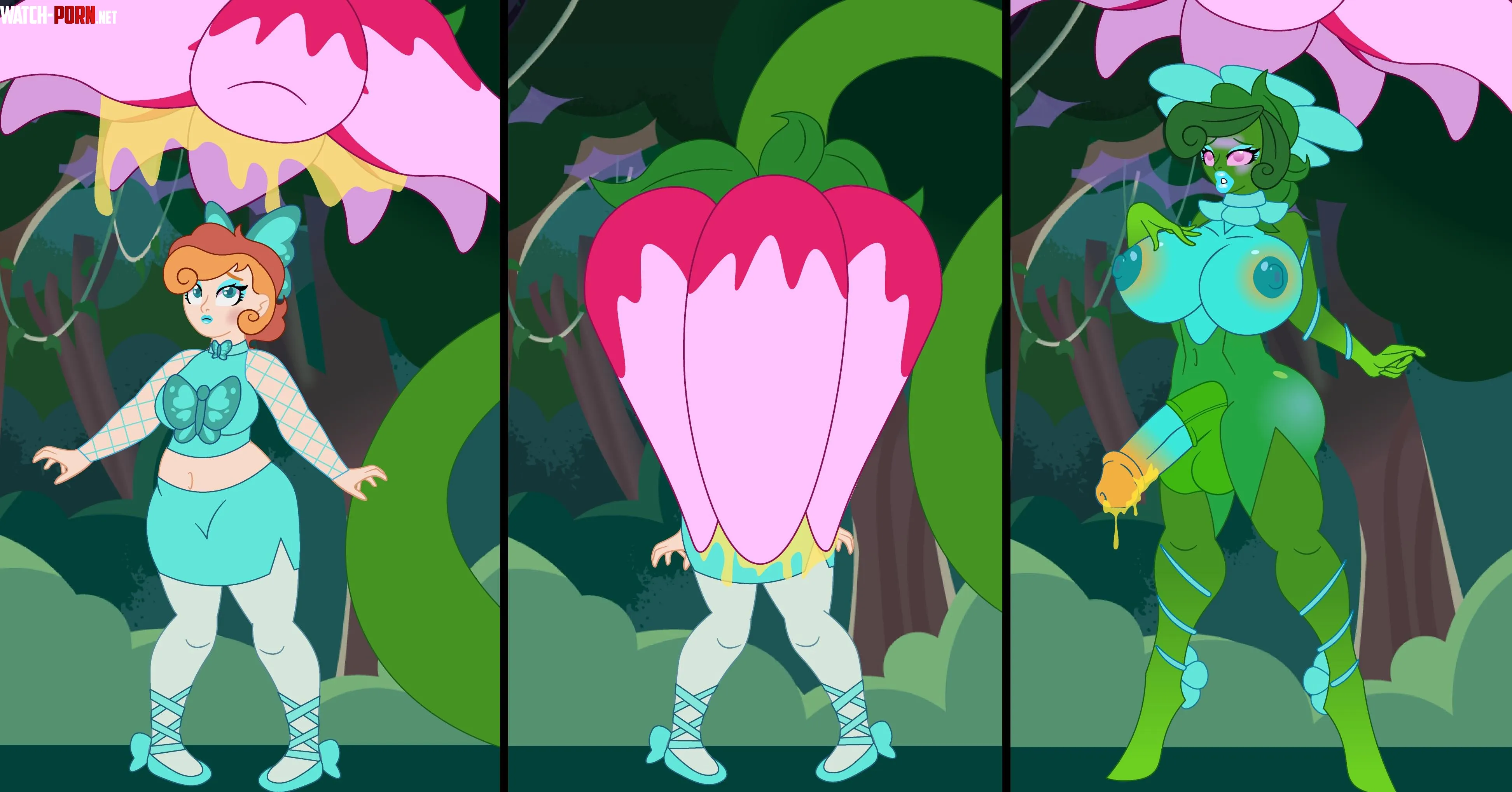 Transformed into a Bimbo Flower Girl (by me) by Prixy05