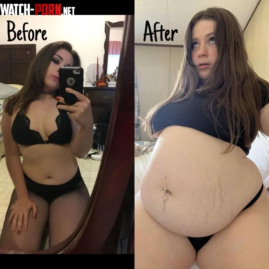 From skinny to fatty. by shroomprincess0