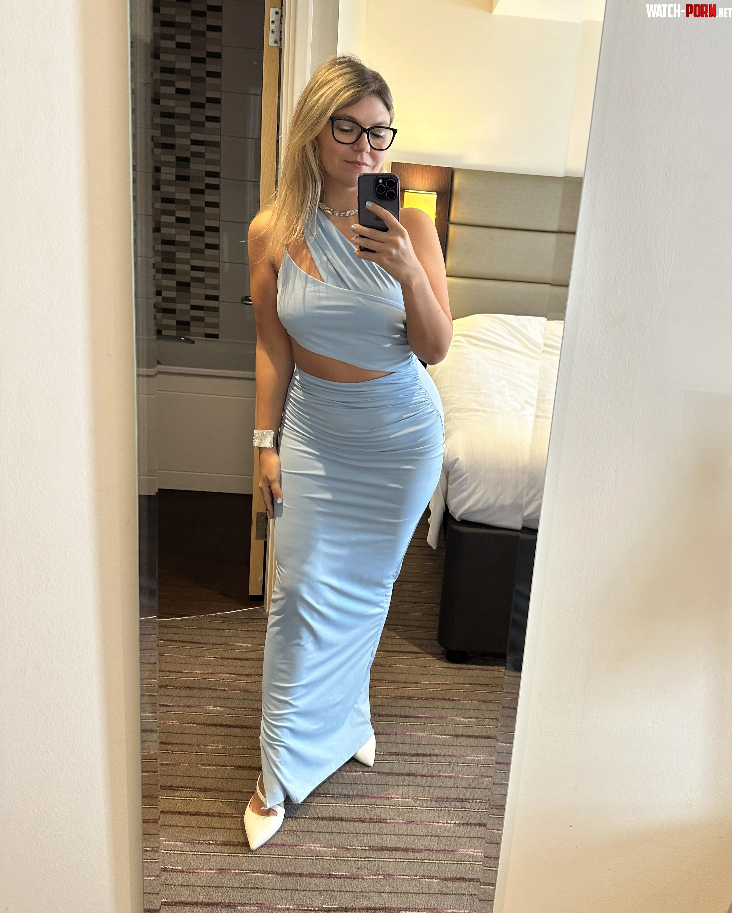 Wedding ready in my tight baby blue dress by nadianoode