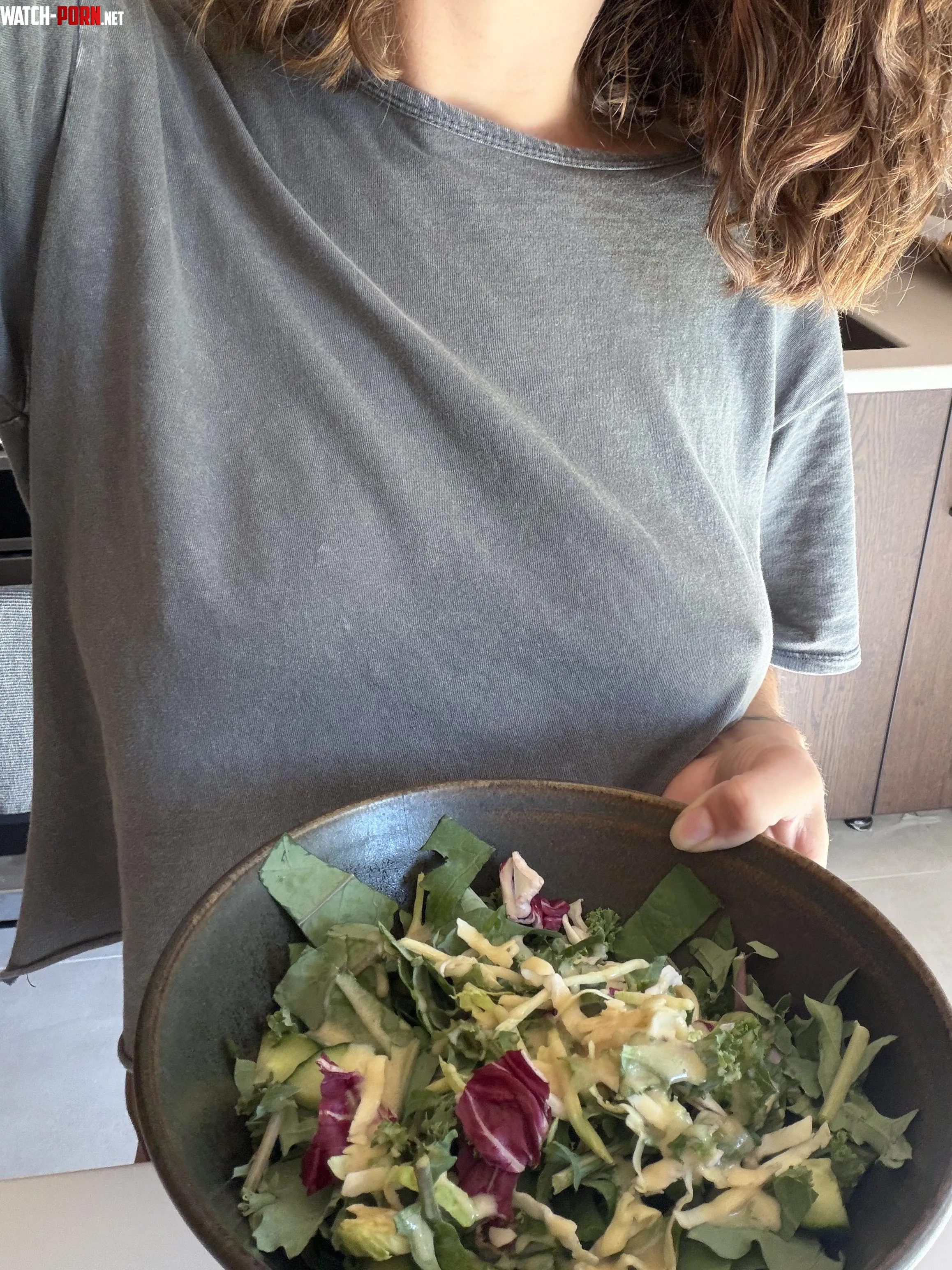 Me making friends with salad by maplesyrup_girl