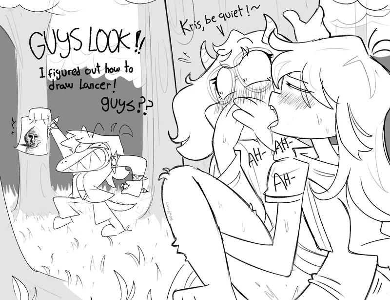 Thumbnail I care about ur drawing, susie :( [Ralsei, Kris] (OC)