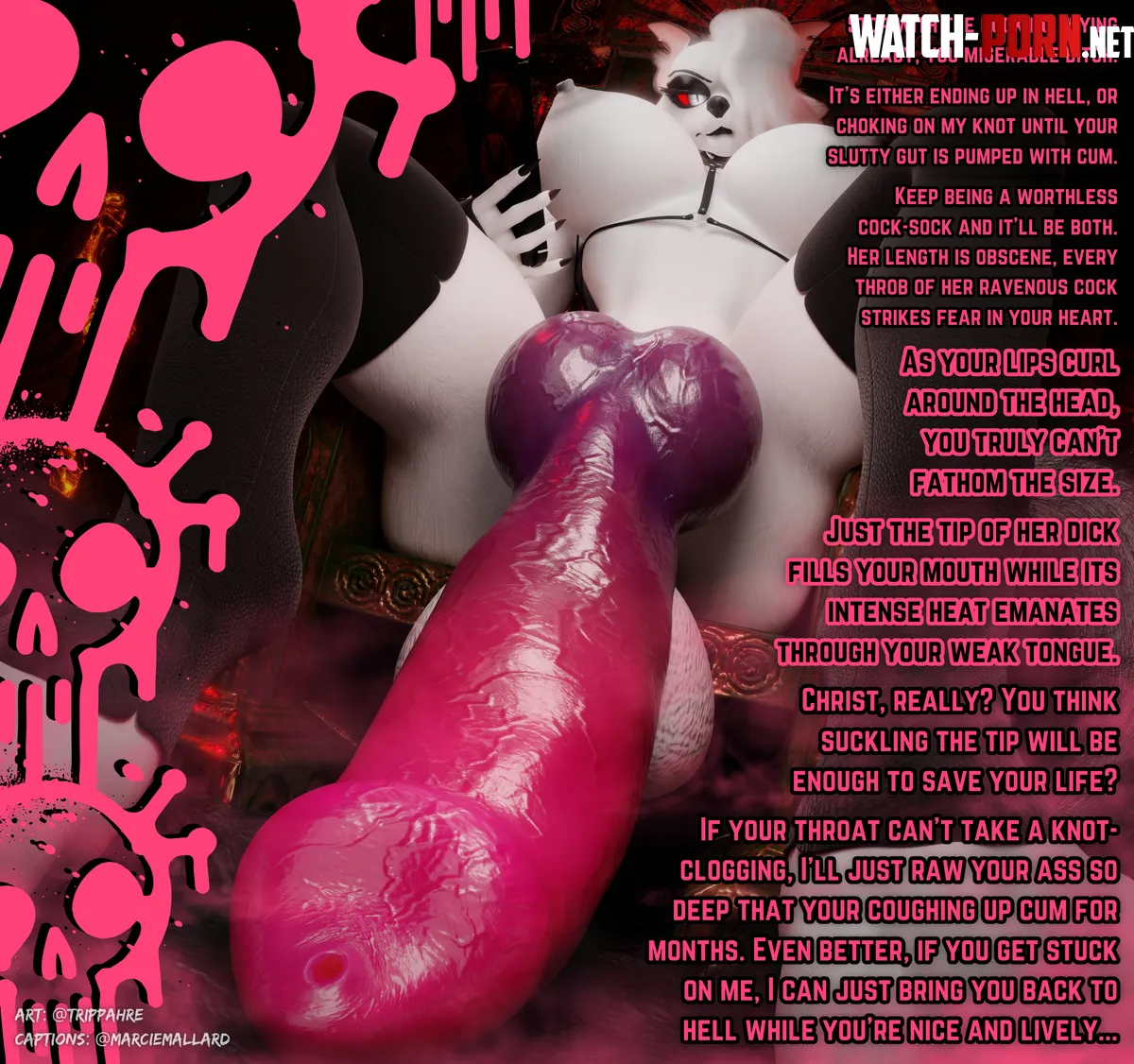 Hellhound Horfing... [POV] [Furry] [Futanari] [Knotted Penis] [Canid Penis] [Noncon/Dubcon] [Credits in Caption] by MarcieMallardAgain