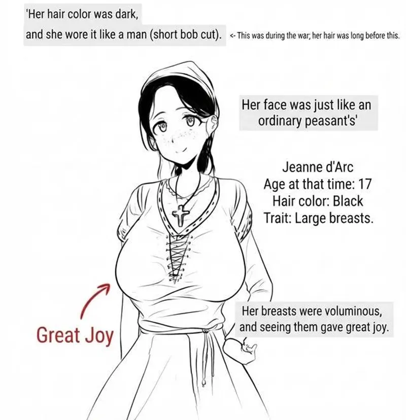 Thumbnail Joan of Arc's appearance based on actual historical records