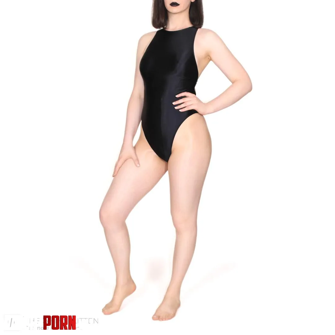 Black Leohex one-piece swimsuit by TheShinyKitten