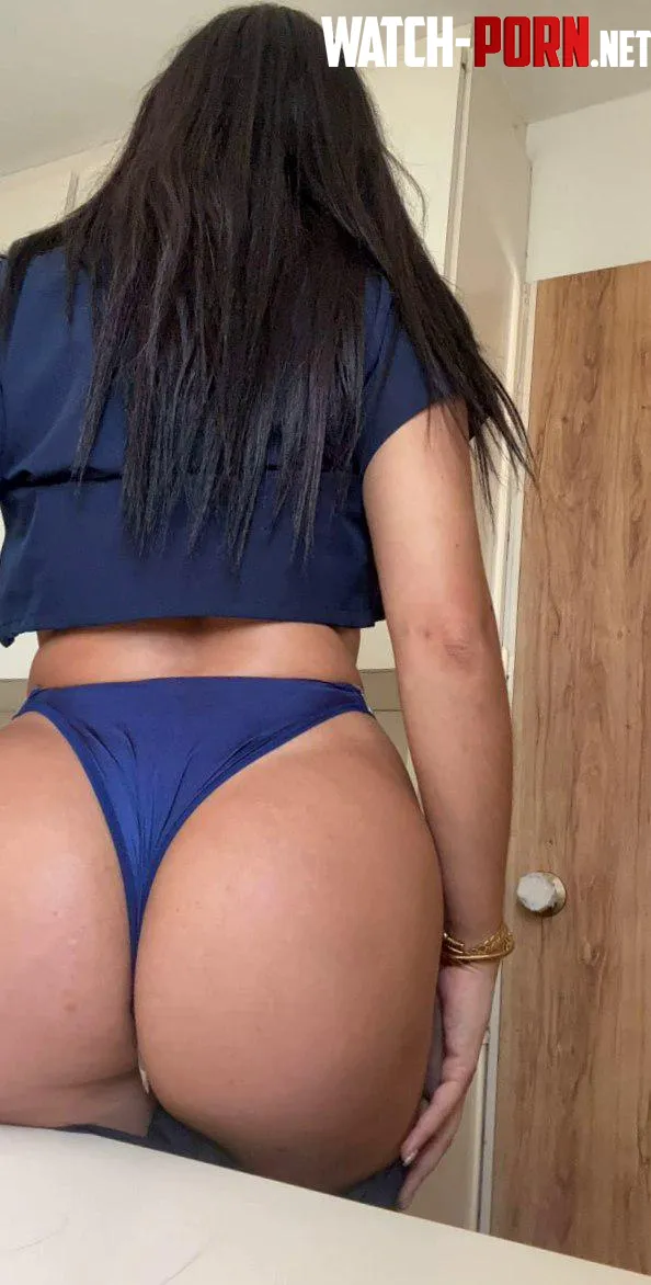 thongs hiding under my scrubs by MacaroonDiamond