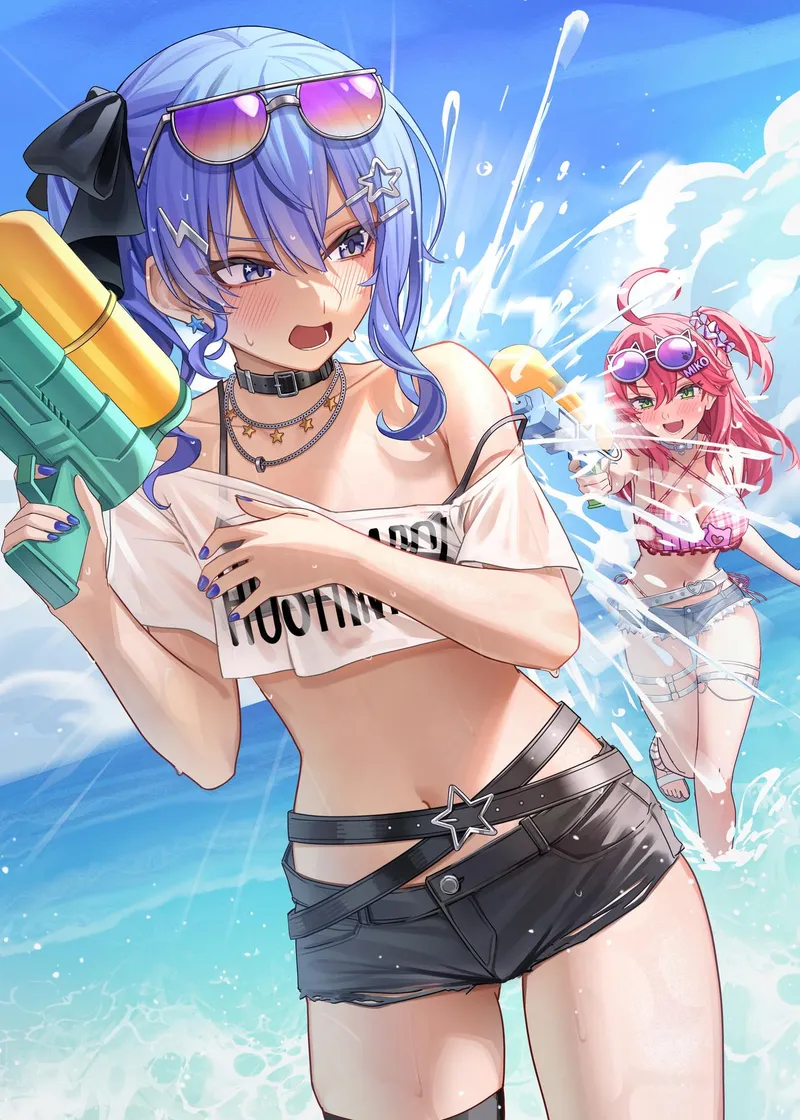 Thumbnail Suisei & Miko 🔫[Hololive] by WoolsonDaSheep