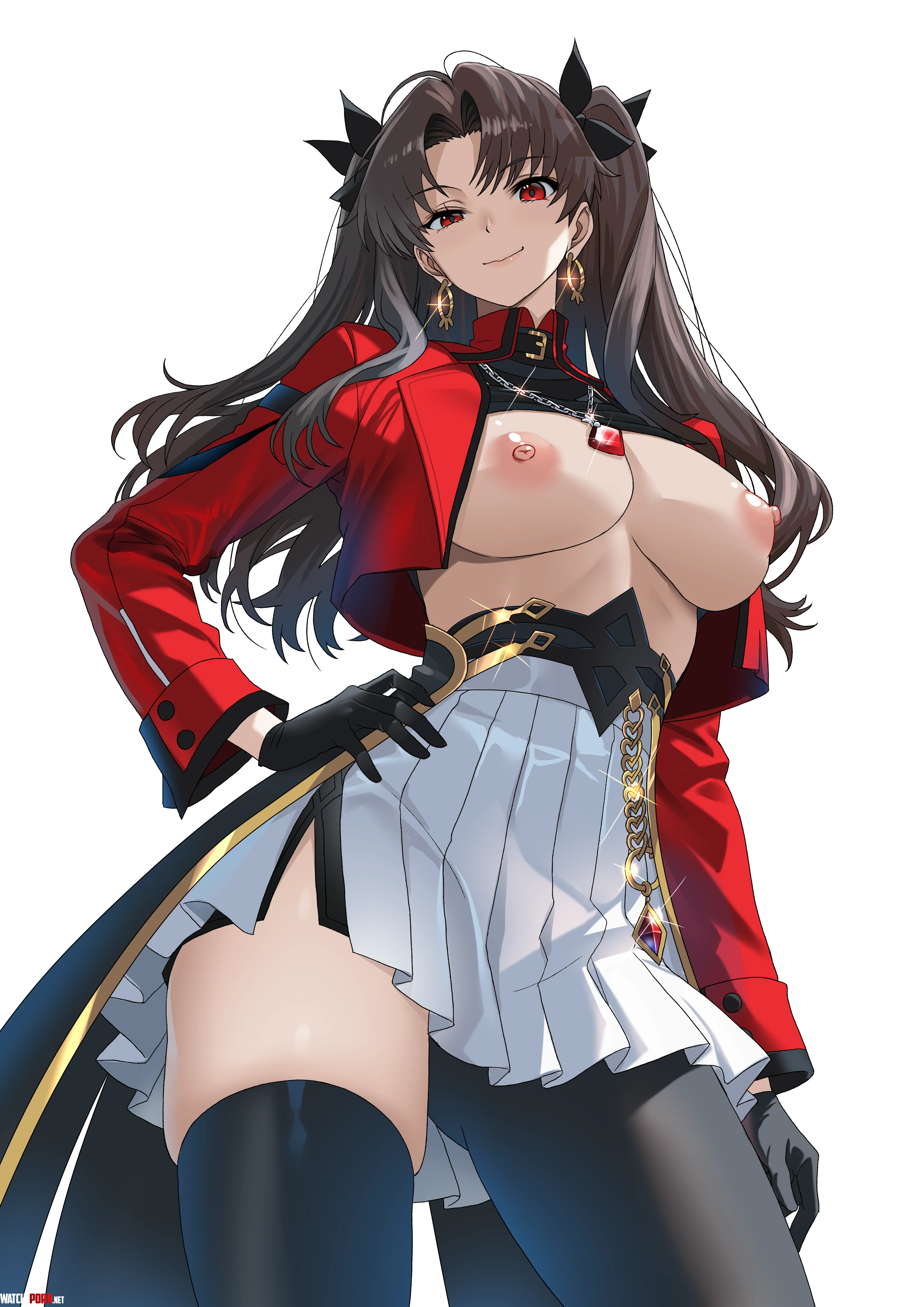 Rin showing off her boobs (kogarasu1st) [fate] by BloodLustHunt