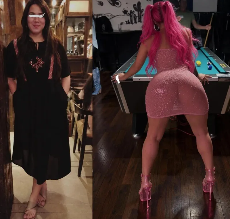 Thumbnail From staying out of sight away in corners at bars, scared of showing too much... to craving the attention i get from wearing such sheer see-through dresses in public !!!.[ P.s. no panties or bra either<3]