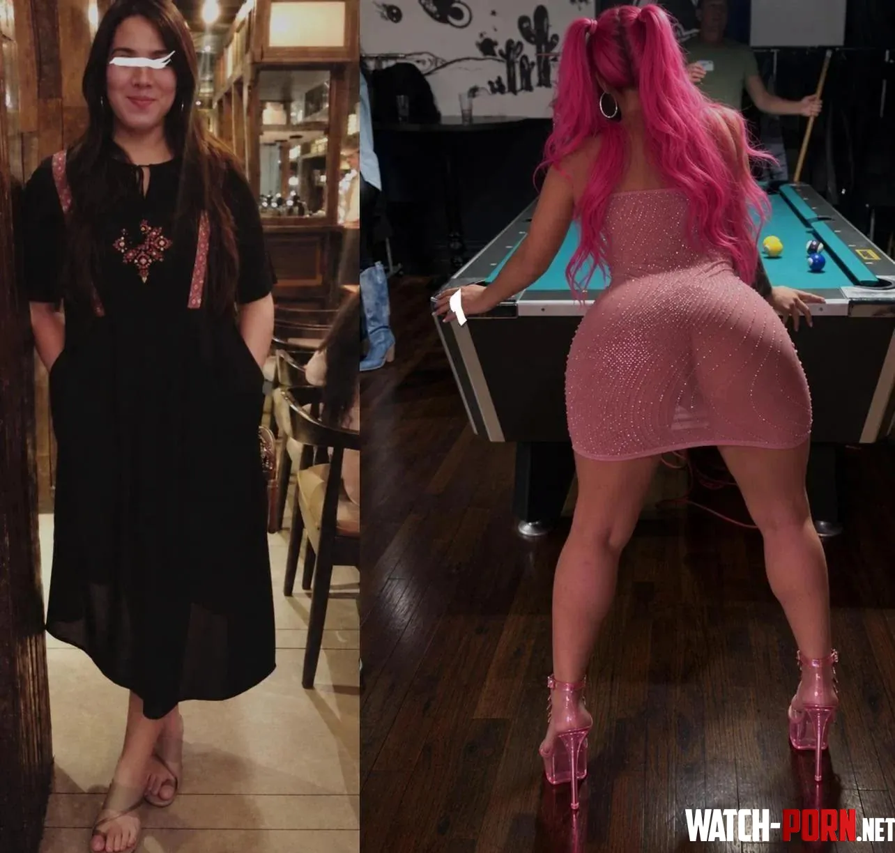 From staying out of sight away in corners at bars, scared of showing too much... to craving the attention i get from wearing such sheer see-through dresses in public !!!.[ P.s. no panties or bra either<3] by pinkbimbolilyyy