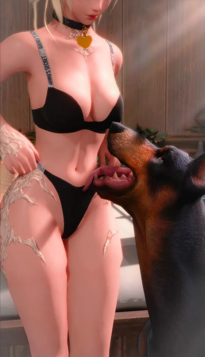 Thumbnail he likes my lingerie~ (blckdpuppy) by BlackedPuppyXIV