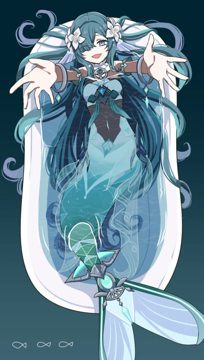 Thumbnail Vodyanitsa in a bathtub (Genshin Impact)
