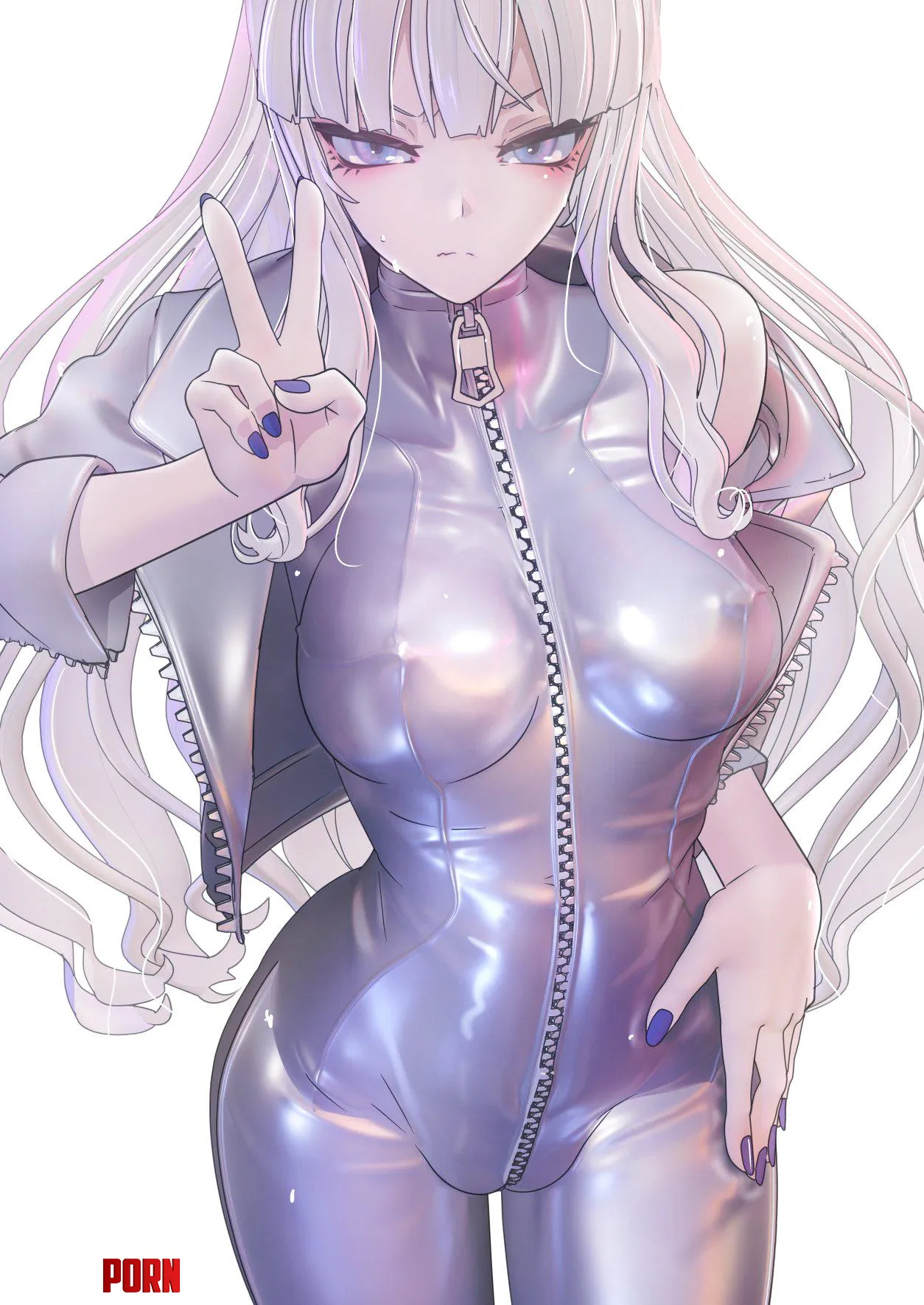 Silver Tight Bodysuit by WoolsonDaSheep