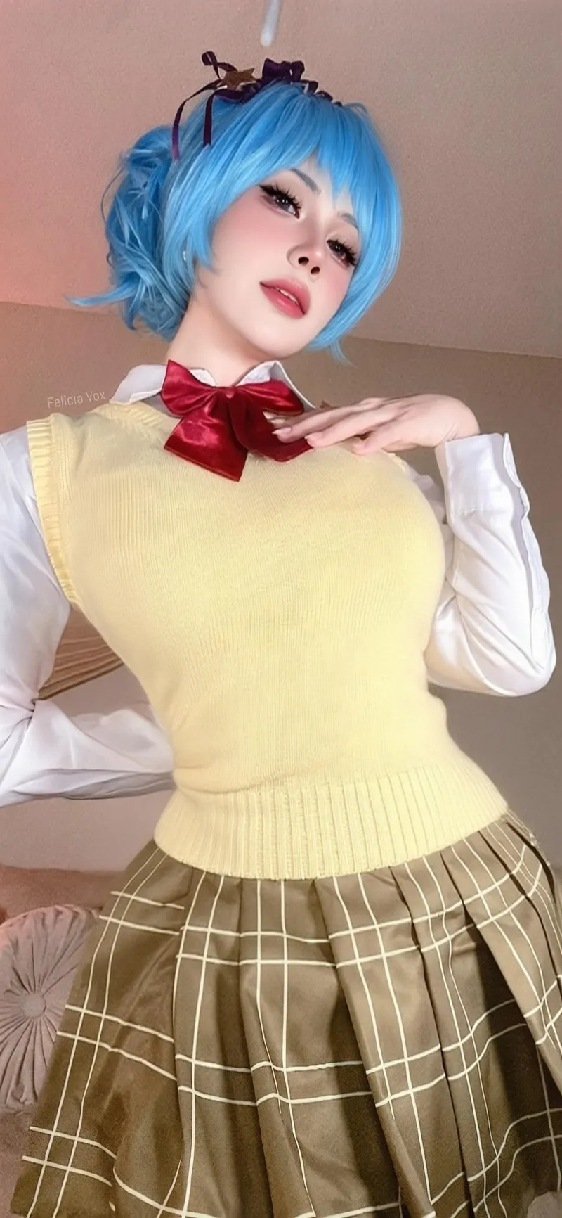 Thumbnail Kurumu Kurono cosplay from Rosario Vampire (@feliciavox) [fansly] by FeliciaVox