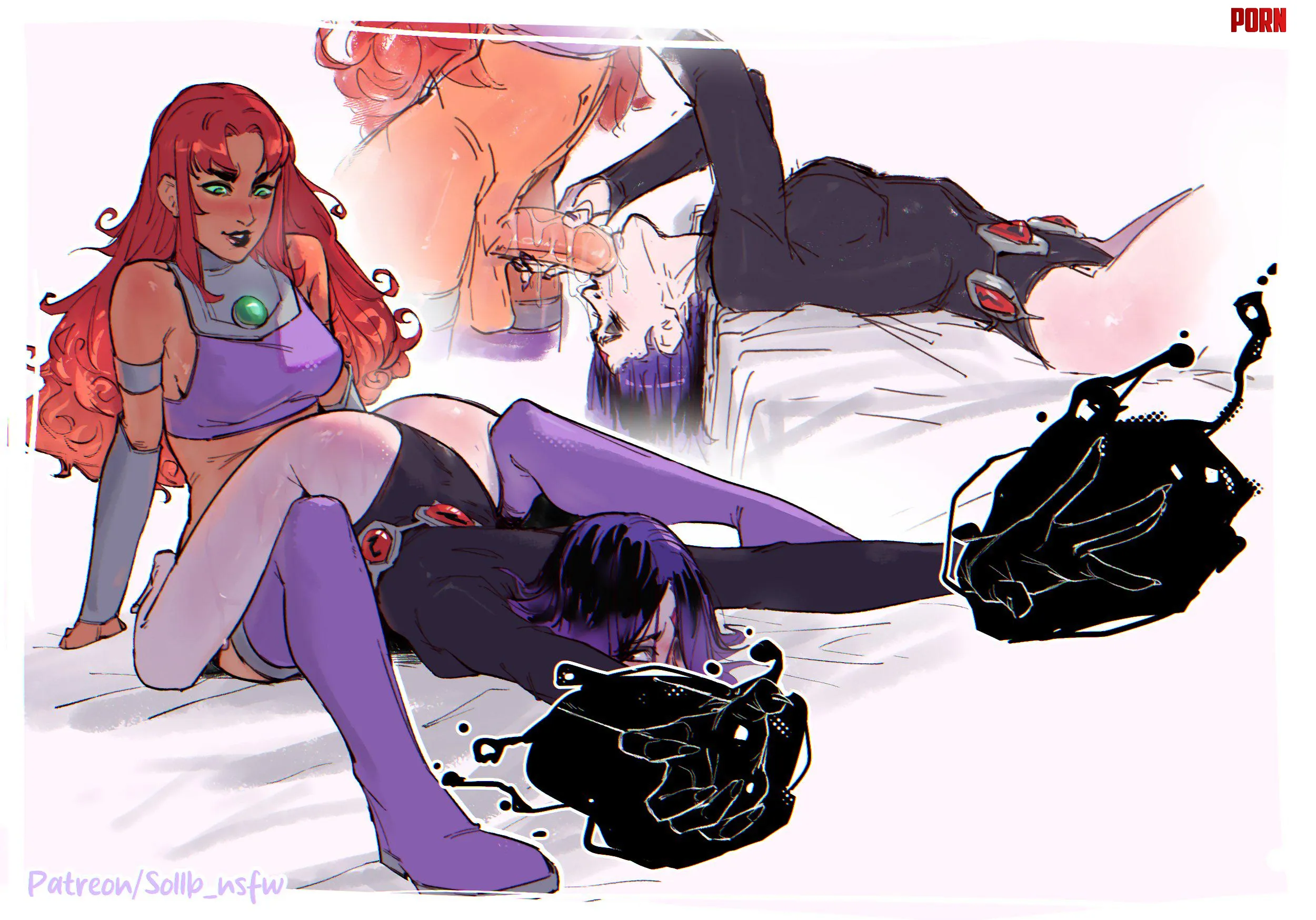 Starfire x Raven artwork by (Smollb NSFW) by DOA-FAN