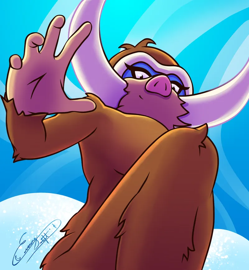 Thumbnail Maybe you shouldn't have wandered alone in the mountains | Mamoswine [OC] by EveningDraftArt