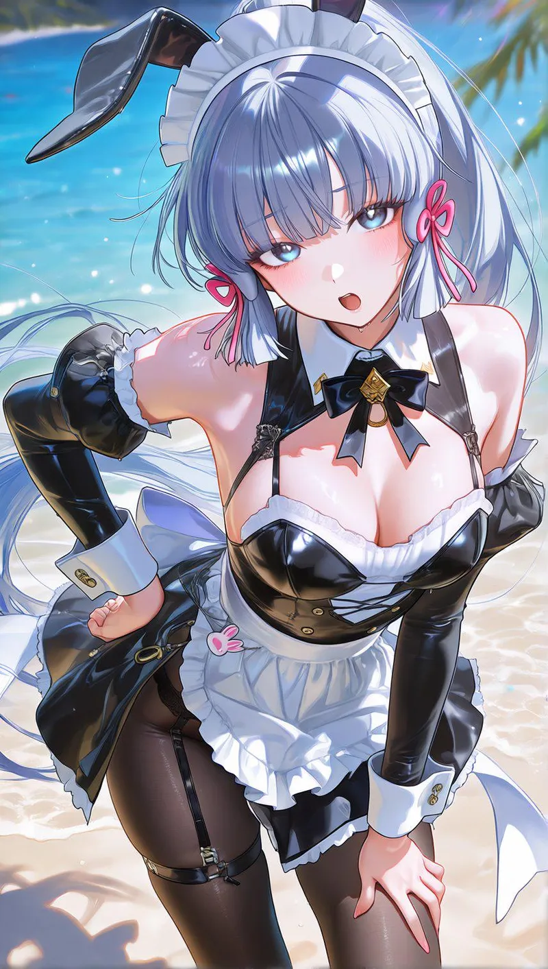 Thumbnail Bunny Maid Ayaka [Genshin Impact] by WoolsonDaSheep