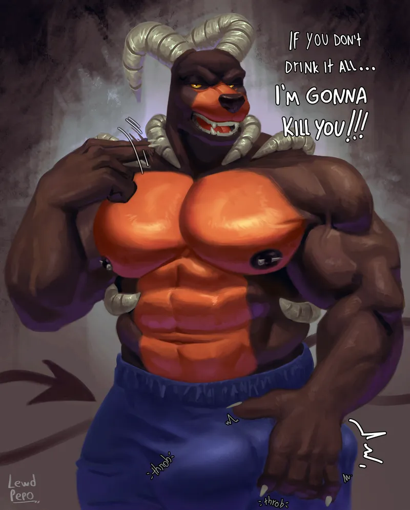 Thumbnail Are you going to obey him? By me (artist:@lewdpepo)