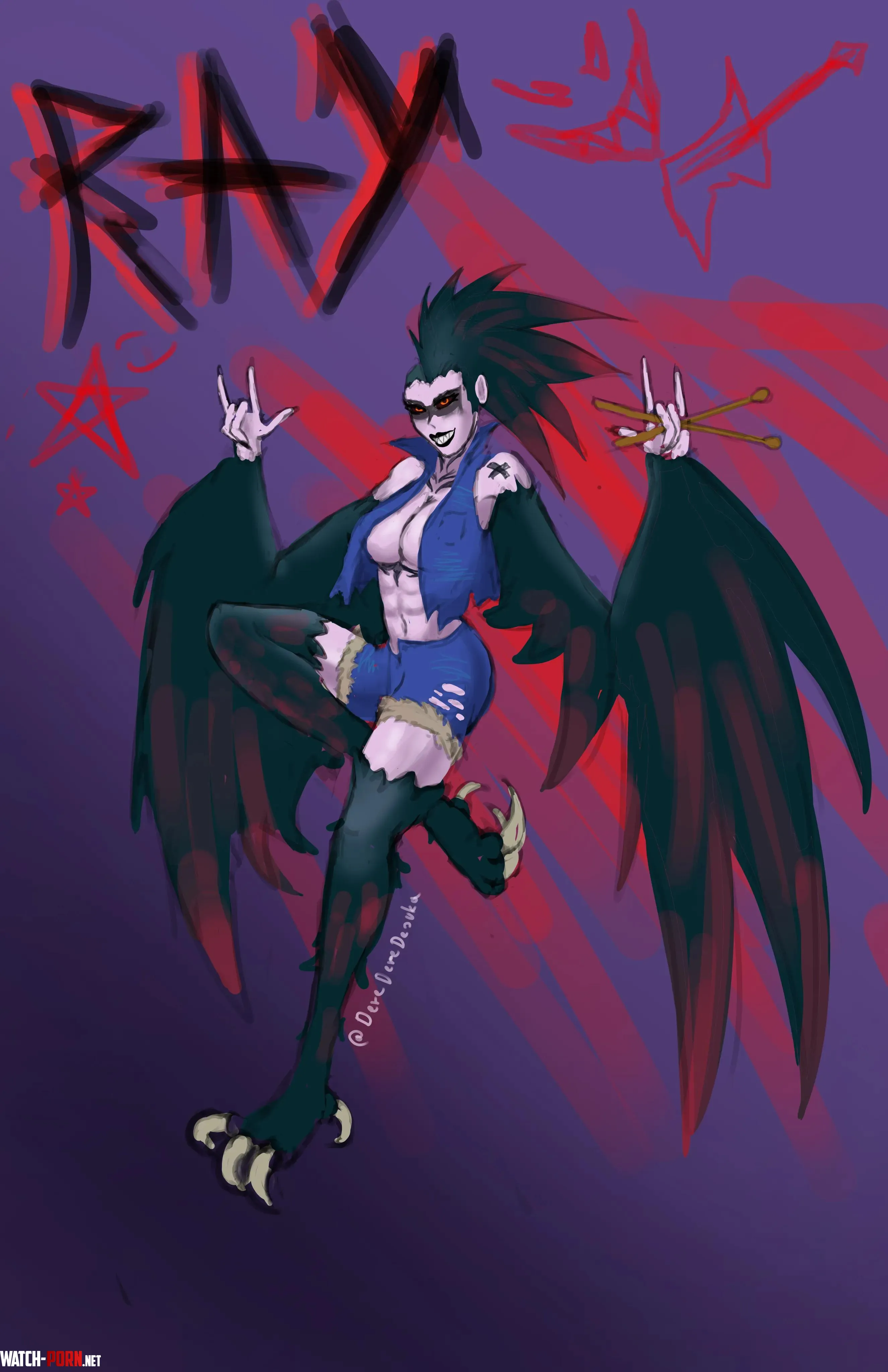 Bird. Making characters for my upcoming totaly non smut comic (@DereDereDesuka) by DereDereDesuka