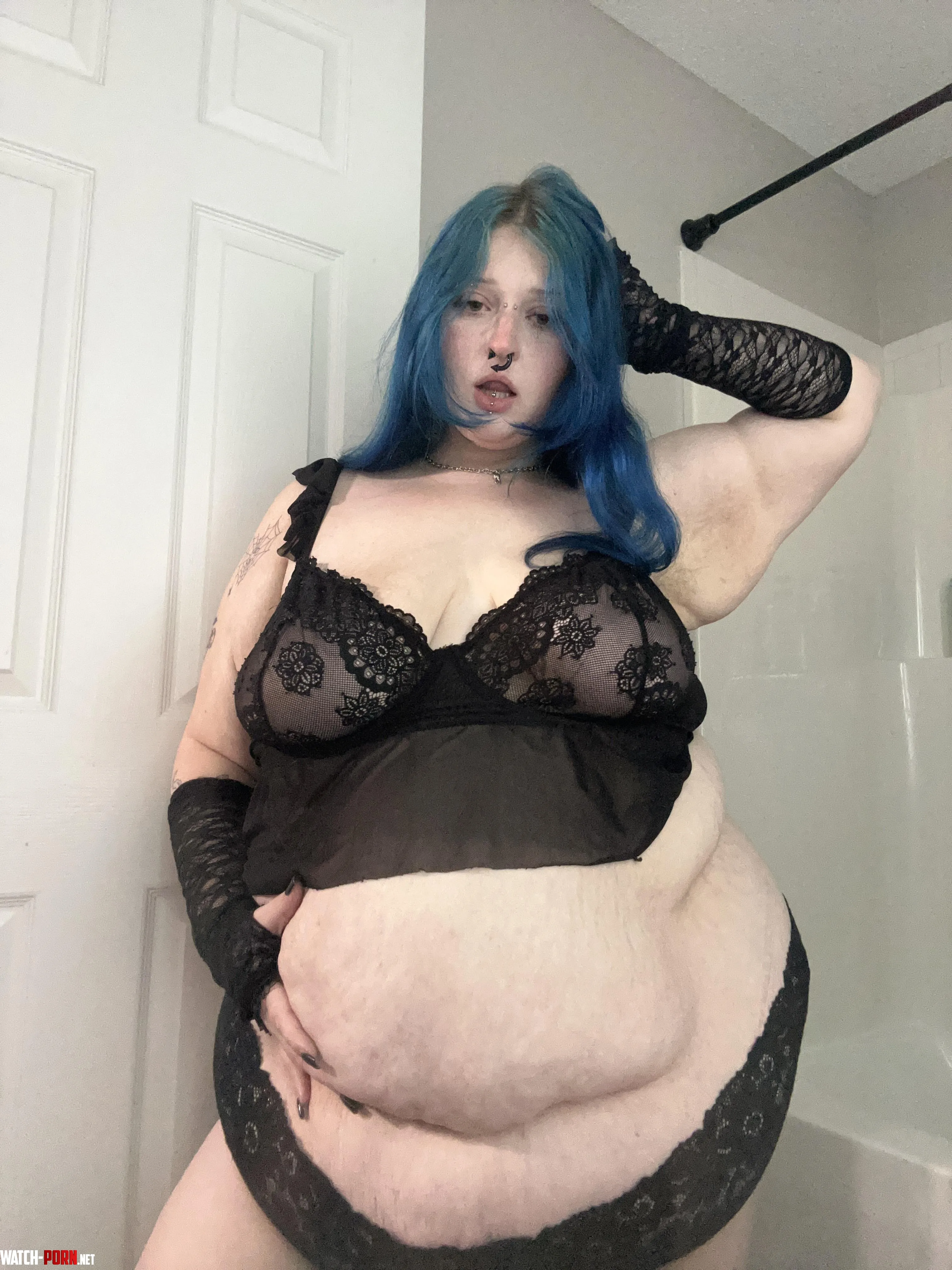 emo and fat .. killer combo .. wait double belly too im unstoppable by thottieronnie