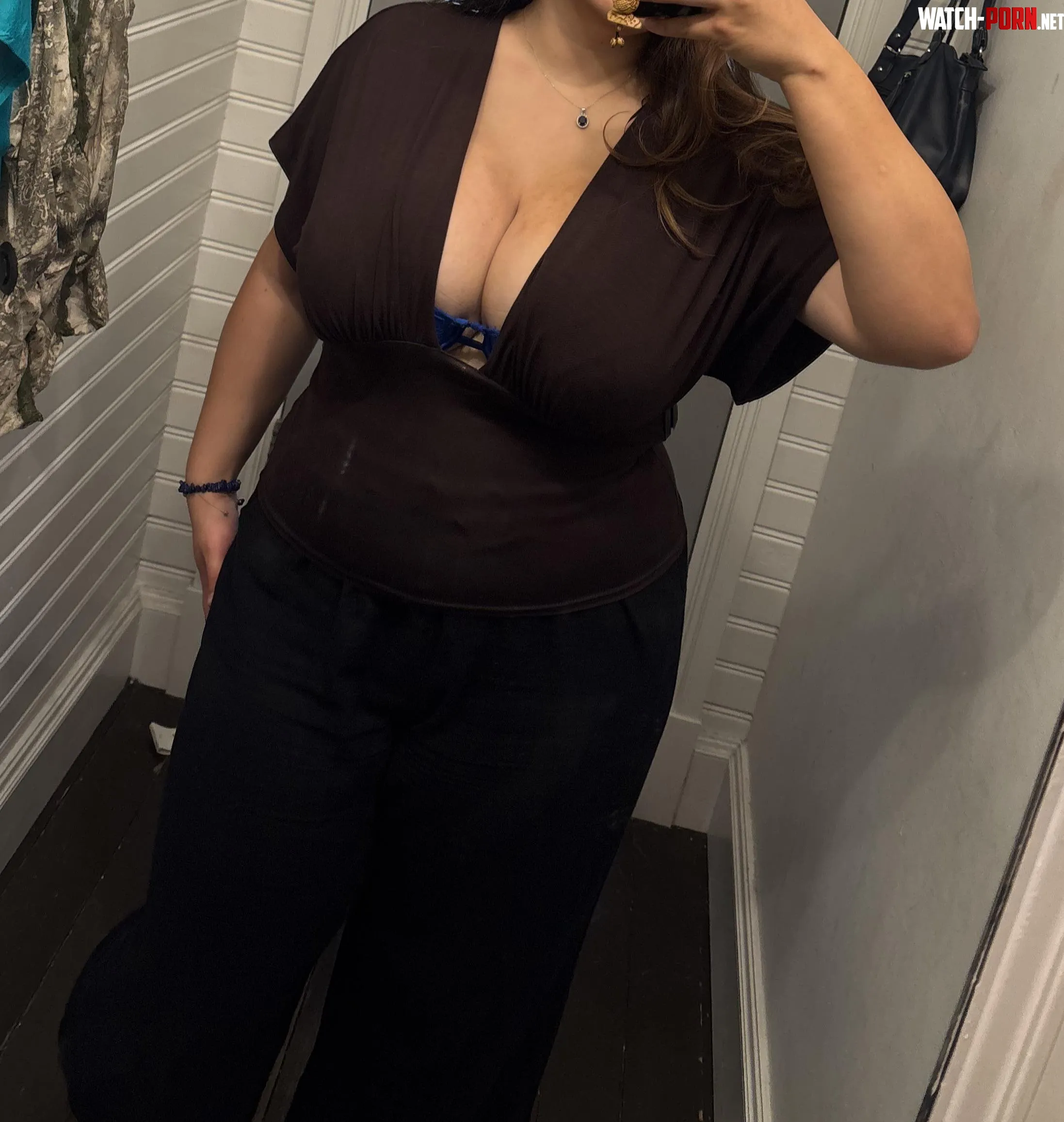 was trying on some tops the other day. do my boobs look good in this one daddy by HorrorRecent9139