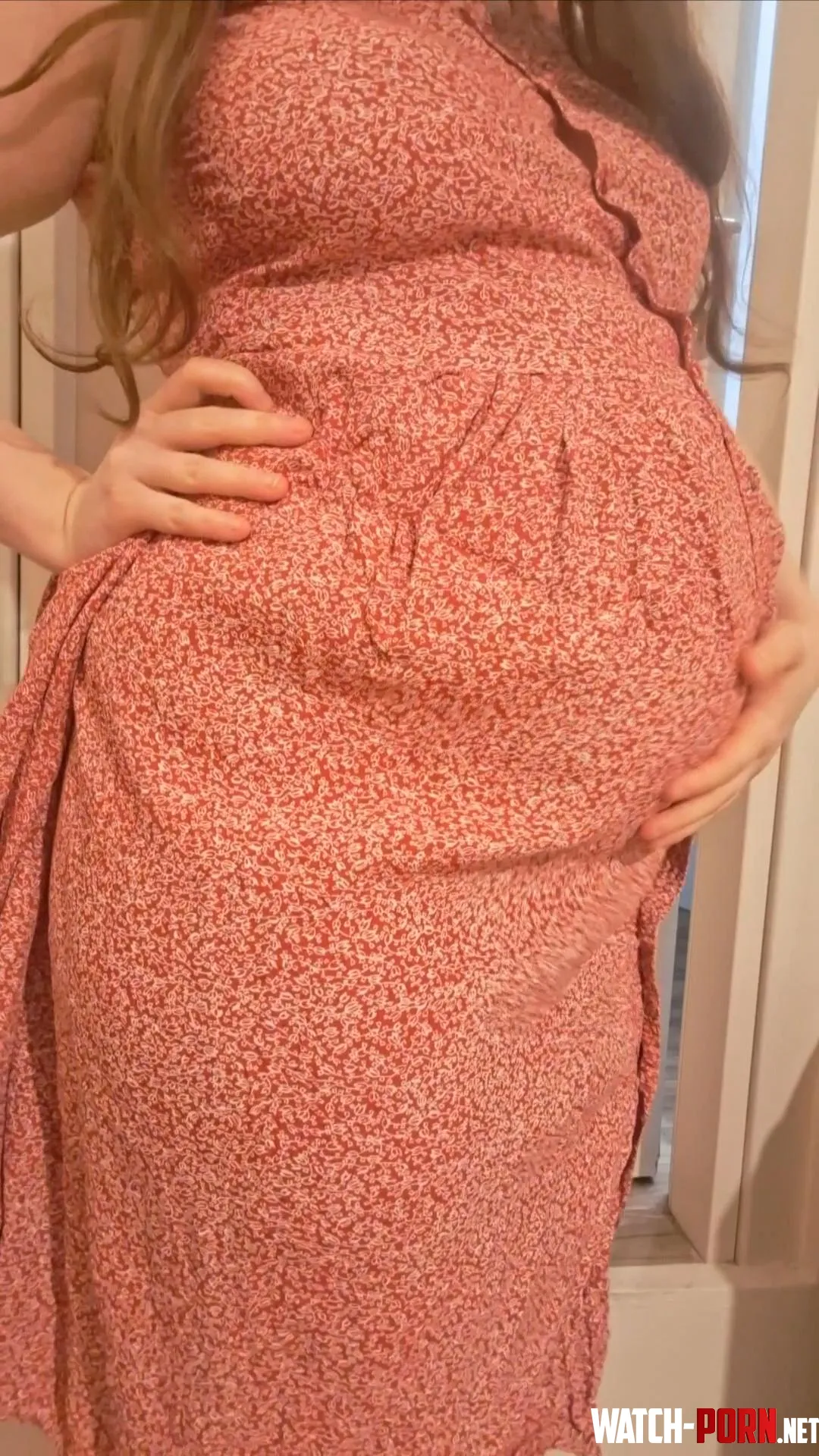 I love the way my belly looks in this dress 🥰 by FatteningPrincess