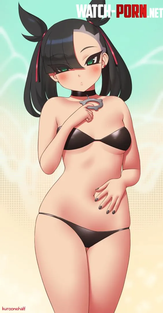 Marnie showing off her new bikini [Pokemon] by DomLaf