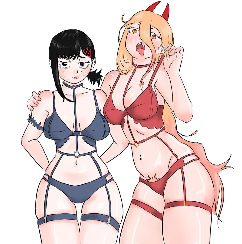 Thumbnail Power and Kobeni (pines) [chainsawman] by PINHo_0