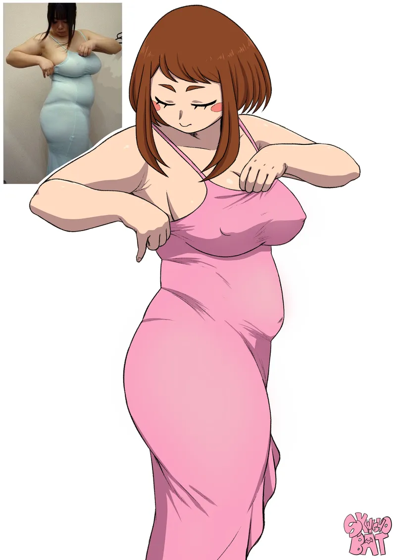 Thumbnail Ochaco's tight dress (art by me) by SkwishoBatArt