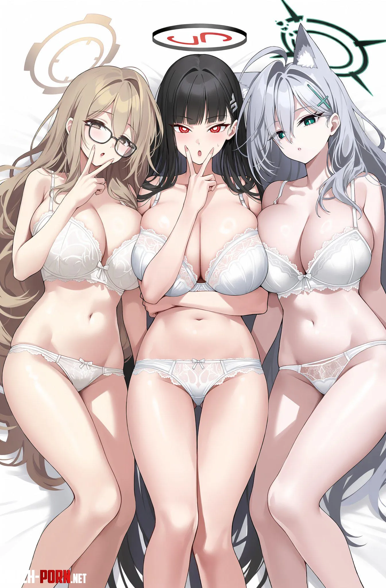 Akane, Rio, &amp; Shiroko Terror [Blue Archive] by WoolsonDaSheep