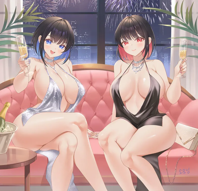 Thumbnail Debi and Marlene in their fancy dresses (zzo) [Eternal Return] by Adventurous_Row3305