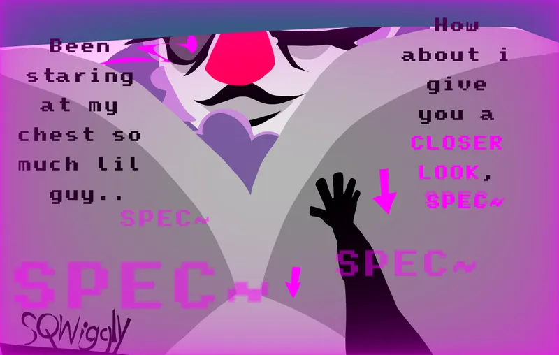 Thumbnail Caught Staring By Sqwiggly (Me :3) by WeirdTfDude