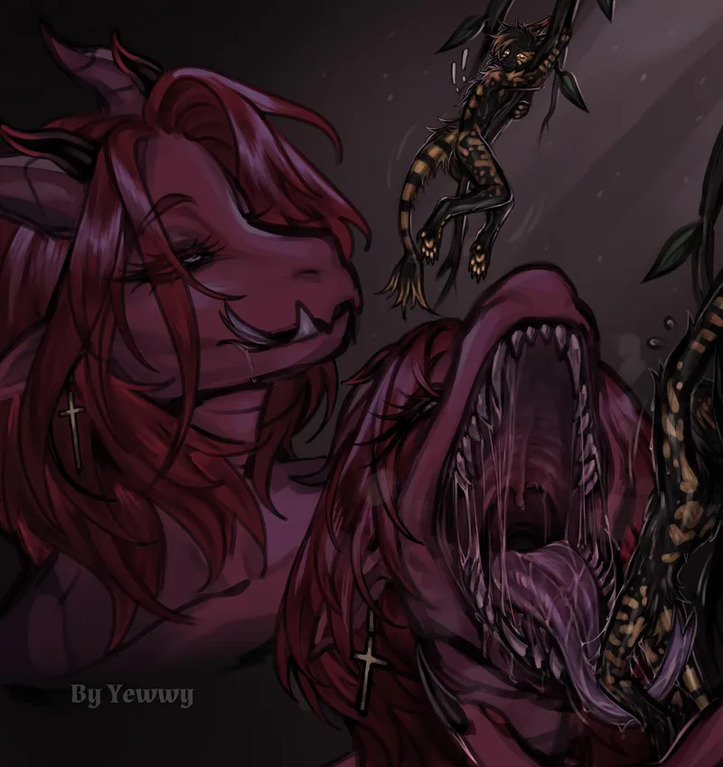 Thumbnail {image} Snack for Lady Dragon. Completed comm.
