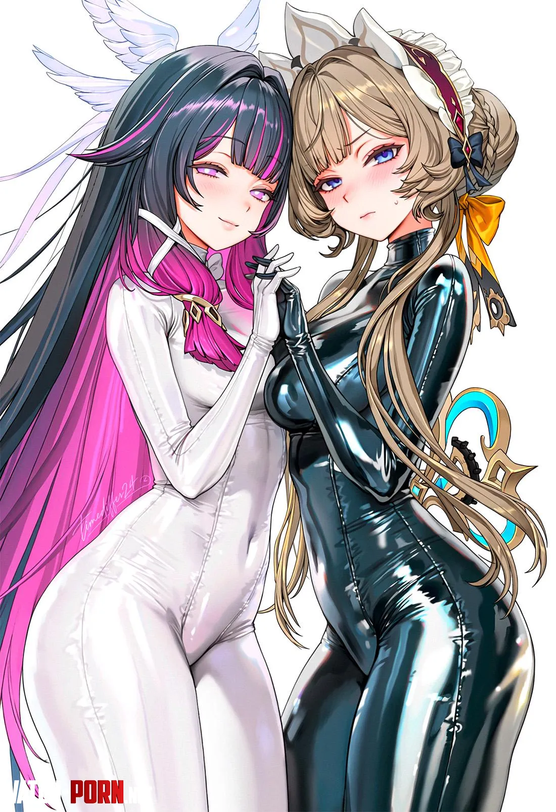 Columbina &amp; Sandrone [Genshin Impact] by WoolsonDaSheep