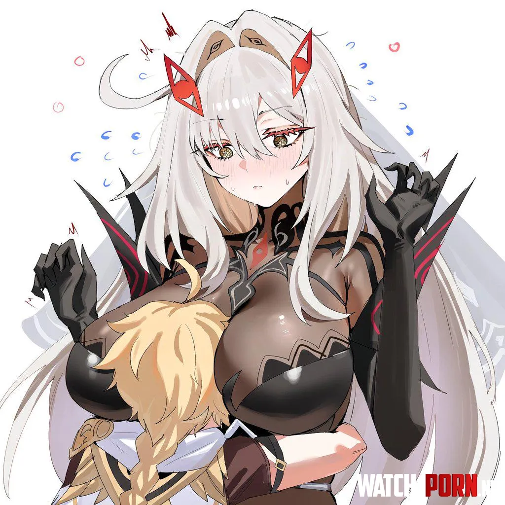 Hugging Ronova [Genshin Impact] by WoolsonDaSheep