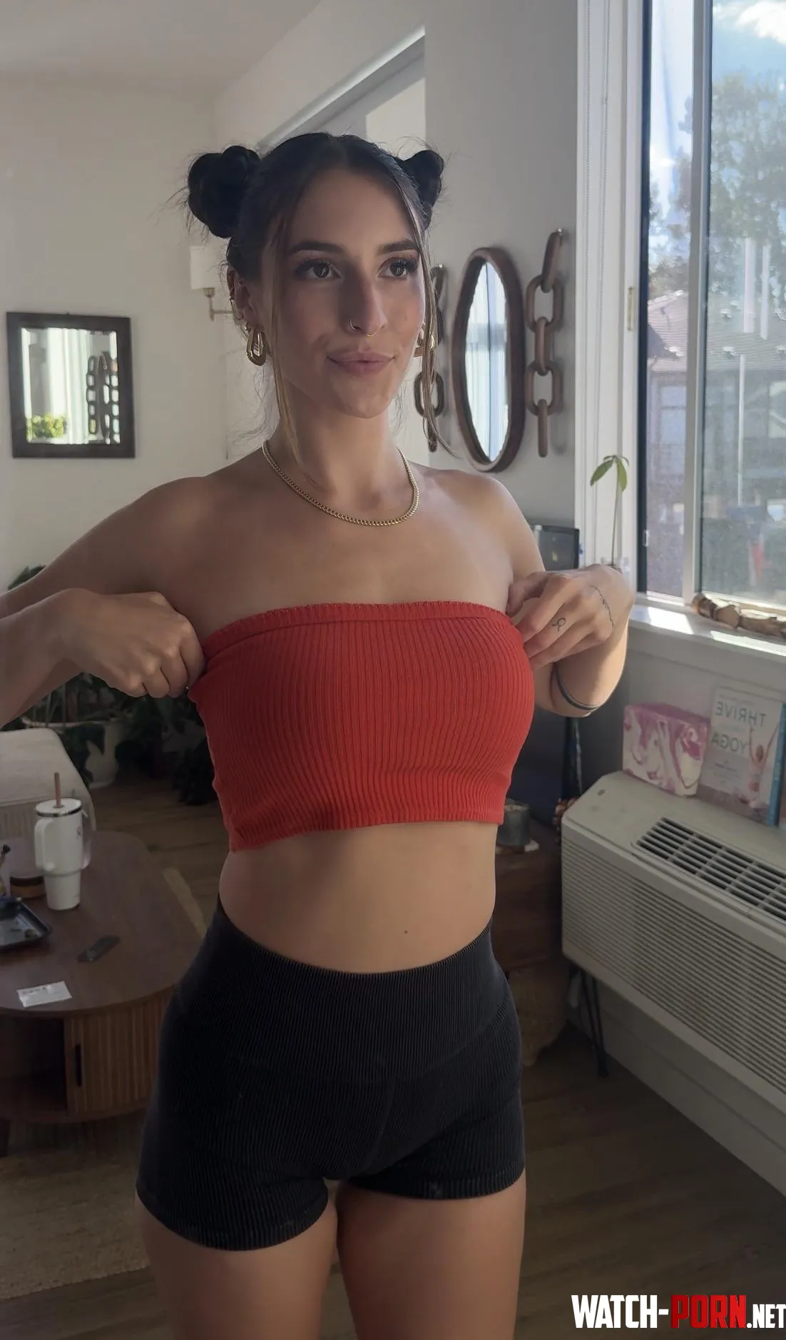 Crop top and space buns by MadelinetaylorXXX