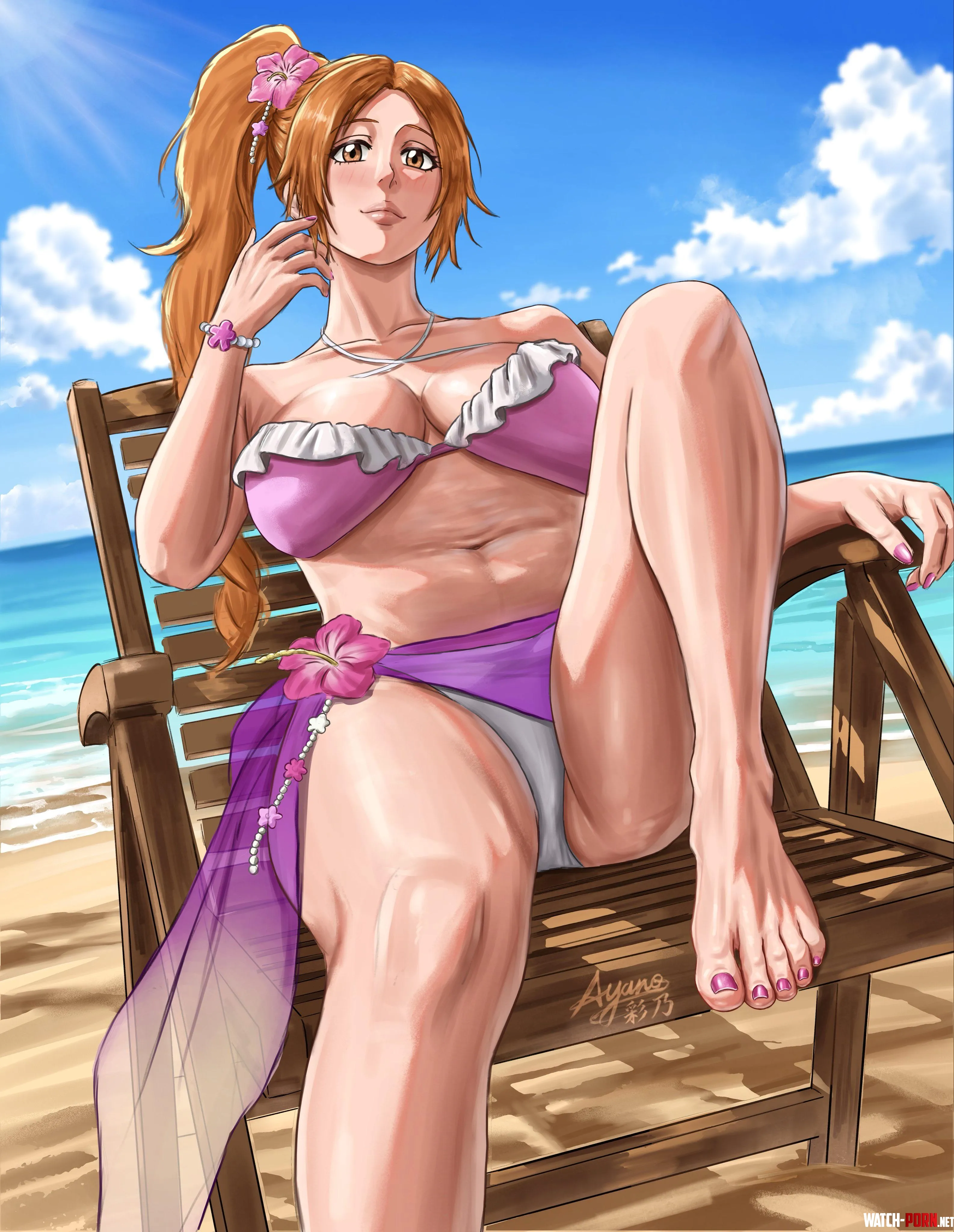 Swimsuit Orihime (AyanoArts) [Bleach] by Flimsy-Stranger9820