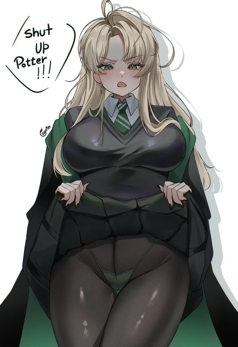 Thumbnail Fem Malfoid showing her pantsu [Harry Potter](Ayrinsama)