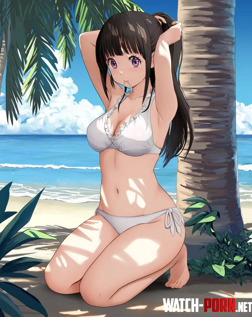Chitanda at the palm beach [Hyouka] by hollow_image