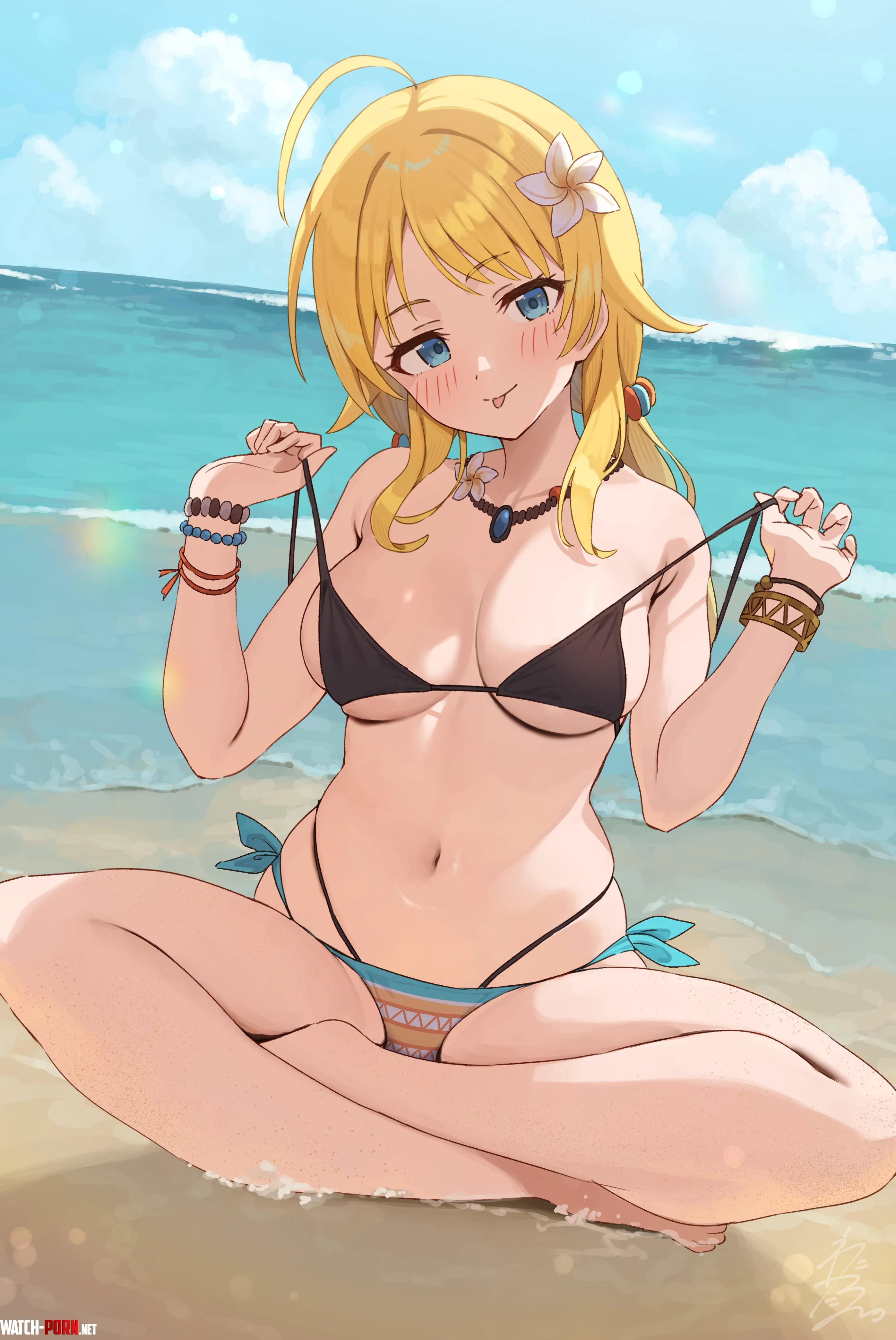 Meguru Hachimiya Beach [Idolmaster] by A_MASSIVE_PERVERT